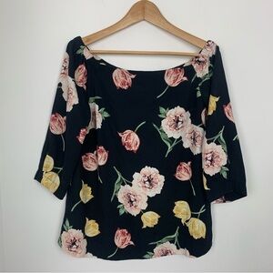Le Chateau Floral Off-The-Shoulder Blouse